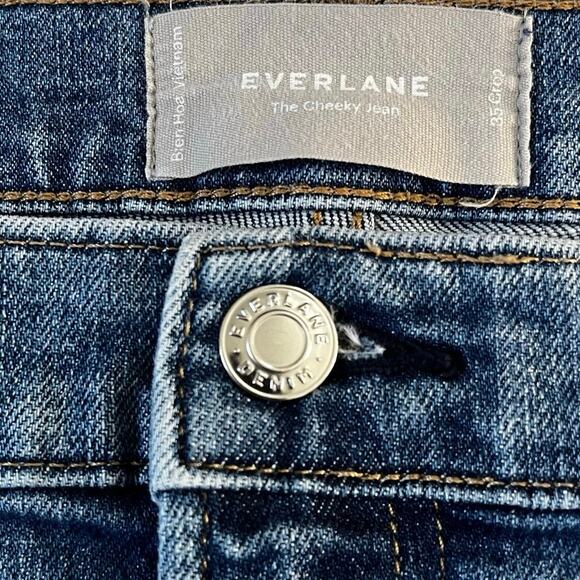 Everlane The Cheeky Jean Crop Medium Wash Plus size 35 Minimalist Sustainable - Picture 3 of 8